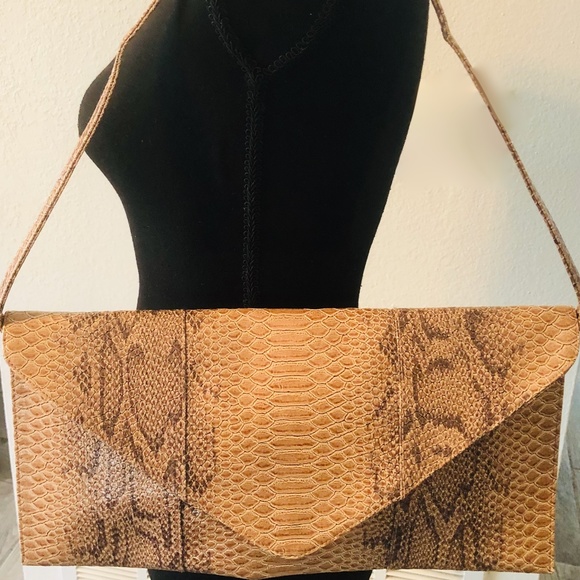 SASHA New York Bags New Sasha Handbags New York Faux Snake Envelope